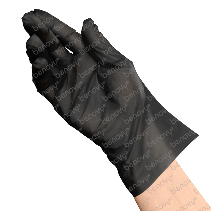 BENOVY TPE перчатки из термопластичного эластомера черные 