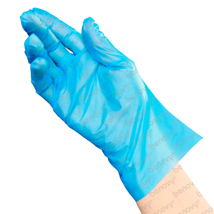 BENOVY TPE перчатки из термопластичного эластомера голубые