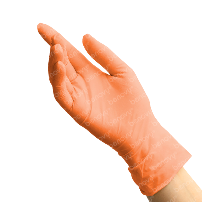 Latex TrueColor Перчатки латексные оранжевые полностью текстурированные