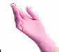 BENOVY Nitrile MultiColor Перчатки нитриловые текстурированные на пальцах розовые, Малайзия, 50 пар