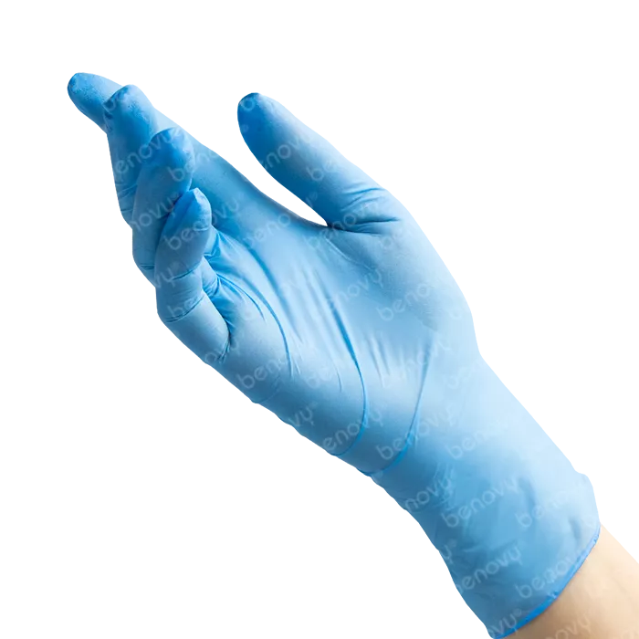 BENOVY Nitrile Chlorinated Перчатки нитриловые голубые 100 пар