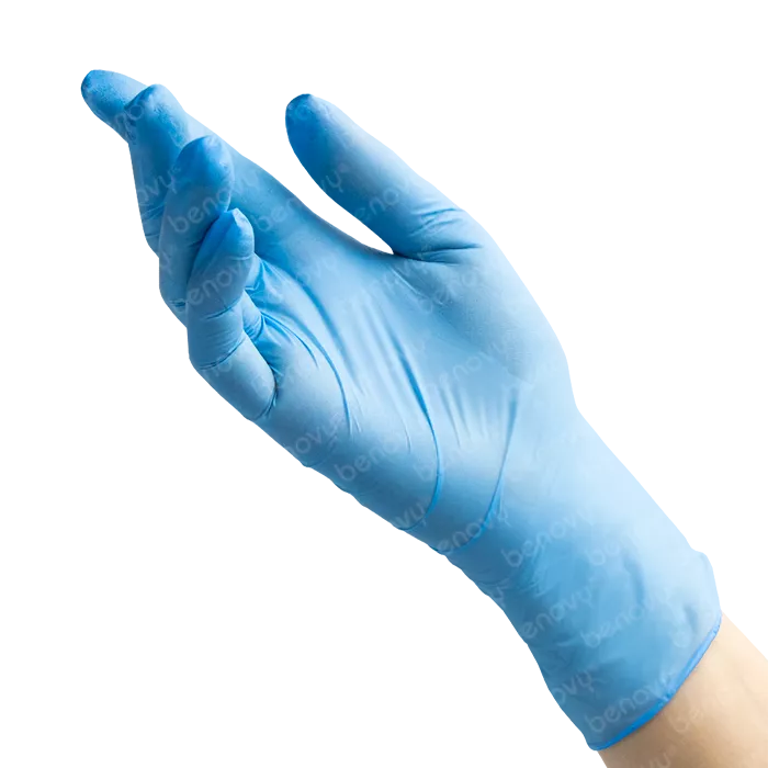 BENOVY Nitrile Chlorinated Перчатки нитриловые голубые 50 пар